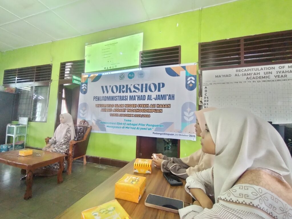 Wujudkan Penguatan Manajemen dan Profesionalitas Pegawai Ma’had Melalui Workshop Pengadministrasi