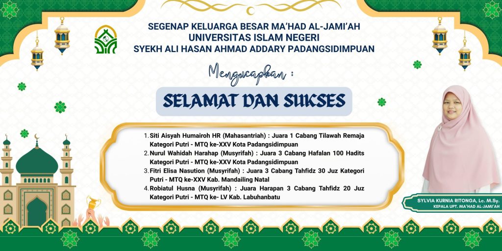 Semangat Qur’ani Mahasantriah dan Musyrifah Ma’had Al-Jami’ah Berbuah Prestasi
