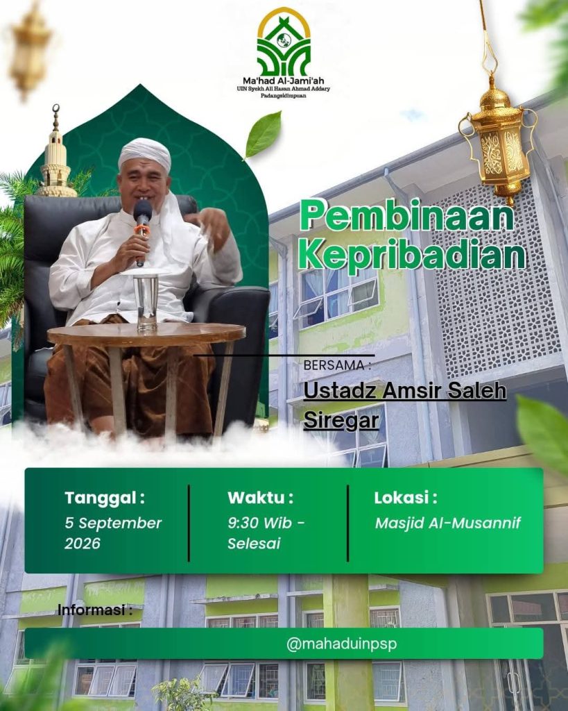Pembinaan Karakter Perdana : Pemahaman tentang Jati Diri dan Tujuan Hidup Muslim